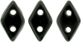 CzechMates Diamond Bead 6.5 x 4mm (loose) : Jet