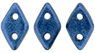 CzechMates Diamond Bead 6.5 x 4mm (loose) : Metallic Suede - Blue