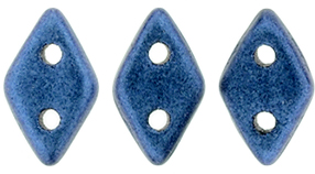 CzechMates Diamond Bead 6.5 x 4mm (loose) : Metallic Suede - Blue