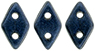 CzechMates Diamond Bead 6.5 x 4mm (loose) : Metallic Suede - Dk Blue