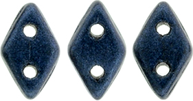CzechMates Diamond Bead 6.5 x 4mm (loose) : Metallic Suede - Dk Blue