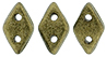 CzechMates Diamond Bead 4x6.5mm (loose) : Metallic Suede - Gold