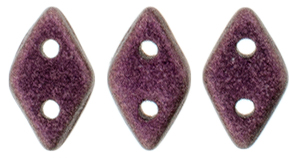 CzechMates Diamond Bead 6.5 x 4mm (loose) : Metallic Suede - Pink