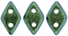CzechMates Diamond Bead 4x6.5mm (loose) : Polychrome - Aqua Teal