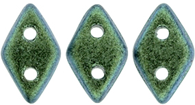 CzechMates Diamond Bead 6.5 x 4mm (loose) : Polychrome - Aqua Teal