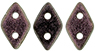 CzechMates Diamond Bead 4x6.5mm (loose) : Polychrome - Pink Olive
