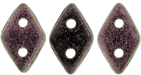CzechMates Diamond Bead 6.5 x 4mm (loose) : Polychrome - Pink Olive