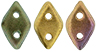 CzechMates Diamond Bead 6.5 x 4mm (loose) : Matte - Metallic Bronze Iris