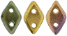 CzechMates Diamond Bead 4x6.5mm (loose) : Matte - Metallic Bronze Iris