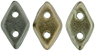 CzechMates Diamond Bead 6.5 x 4mm (loose) : Matte - Metallic Leather