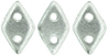 CzechMates Diamond Bead 6.5 x 4mm (loose) : Matte - Metallic Silver
