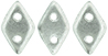 CzechMates Diamond Bead 4x6.5mm (loose) : Matte - Metallic Silver