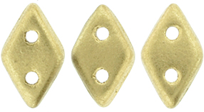 CzechMates Diamond Bead 6.5 x 4mm (loose) : Matte - Metallic Flax