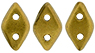 CzechMates Diamond Bead 6.5 x 4mm (loose) : Matte - Metallic Goldenrod