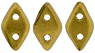 CzechMates Diamond Bead 4x6.5mm (loose) : Matte - Metallic Goldenrod
