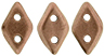 CzechMates Diamond Bead 4x6.5mm (loose) : Matte - Metallic Bronze Copper