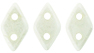 CzechMates Diamond Bead 6.5 x 4mm (loose) : Luster - Opaque White