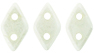 CzechMates Diamond Bead 4x6.5mm (loose) : Luster - Opaque White