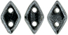 CzechMates Diamond Bead 6.5 x 4mm (loose) : Hematite