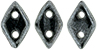 CzechMates Diamond Bead 4x6.5mm (loose) : Hematite