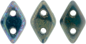 CzechMates Diamond Bead 6.5 x 4mm (loose) : Oxidized Bronze