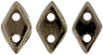 CzechMates Diamond Bead 6.5 x 4mm (loose) : Dk Bronze