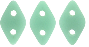 CzechMates Diamond Bead 6.5 x 4mm (loose) : Matte - Opaque Turquoise