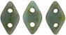 CzechMates Diamond Bead 6.5 x 4mm (loose) : Turquoise - Copper Picasso