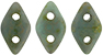 CzechMates Diamond Bead 4x6.5mm (loose) : Turquoise - Copper Picasso