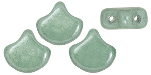 Matubo Ginkgo Leaf Bead 7.5 x 7.5mm (loose) : Luster - Green