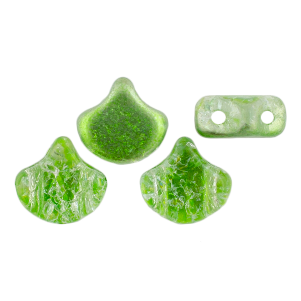 Matubo Ginkgo Leaf Bead 7.5 x 7.5mm (loose) : Slushy Sour Apple