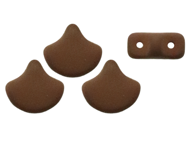 Matubo Ginkgo Leaf Bead 7.5 x 7.5mm (loose) : Saturated Chocolate