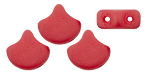 Matubo Ginkgo Leaf Bead 7.5 x 7.5mm (loose) : Saturated Rouge
