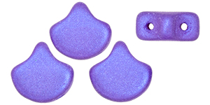 Matubo Ginkgo Leaf Bead 7.5 x 7.5mm (loose) : Chatoyant - Violet