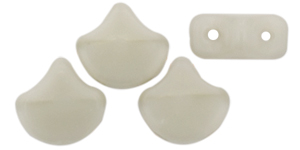 Matubo Ginkgo Leaf Bead 7.5 x 7.5mm (loose) : Opaque Lt Gray