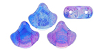 Matubo Ginkgo Leaf Bead 7.5 x 7.5mm (loose) : SUMMER RAINBOW Dark Blue