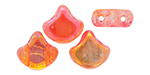 Matubo Ginkgo Leaf Bead 7.5 x 7.5mm (loose) : SUMMER RAINBOW Orange
