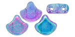 Matubo Ginkgo Leaf Bead 7.5 x 7.5mm (loose) : SUMMER RAINBOW Light Blue