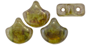 Matubo Ginkgo Leaf Bead 7.5 x 7.5mm (loose) : Ultra Luster - Crystal