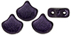 Matubo Ginkgo Leaf Bead 7.5 x 7.5mm (loose) : Metallic Suede - Dk Purple