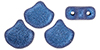 Matubo Ginkgo Leaf Bead 7.5 x 7.5mm (loose) : Metallic Suede - Blue