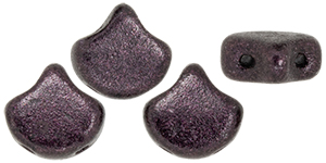 Matubo Ginkgo Leaf Bead 7.5 x 7.5mm (loose) : Metallic Suede - Dk Plum