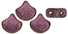 Matubo Ginkgo Leaf Bead 7.5 x 7.5mm (loose) : Metallic Suede - Pink