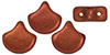 Matubo Ginkgo Leaf Bead 7.5 x 7.5mm (loose) : Matte Metallic Dk Copper