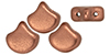 Matubo Ginkgo Leaf Bead 7.5 x 7.5mm (loose) : Matte - Metallic Bronze Copper