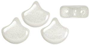 Matubo Ginkgo Leaf Bead 7.5 x 7.5mm (loose) : Luster - Opaque White