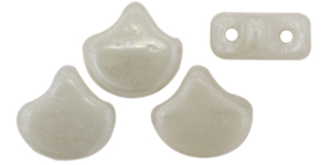 Matubo Ginkgo Leaf Bead 7.5 x 7.5mm (loose) : Luster - Opaque Lt Gray