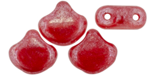 Matubo Ginkgo Leaf Bead 7.5 x 7.5mm (loose) : Luster - Opal Red