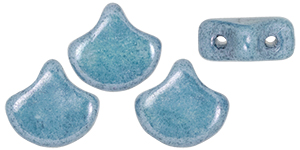 Matubo Ginkgo Leaf Bead 7.5 x 7.5mm (loose) : Luster - Opaque Blue