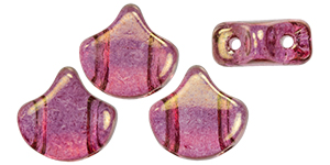Matubo Ginkgo Leaf Bead 7.5 x 7.5mm (loose) : Luster - Pink